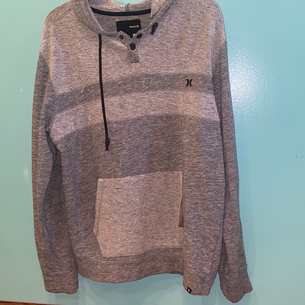 Grey hooded sweatshirt